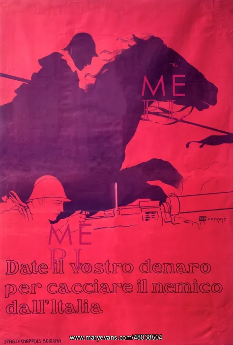 : Italian fundraising poster, WW1 : Italian fundraising poster, WW1