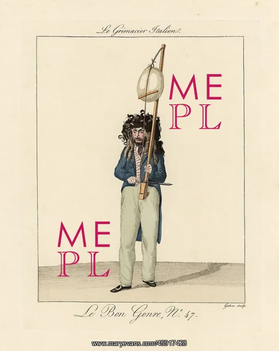 : The Italian Grimacier or pantomime artist : The Italian Grimacier or pantomime artist