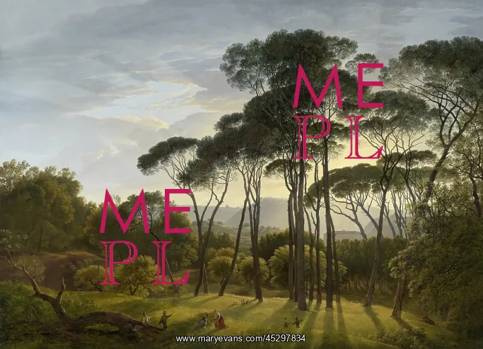 : Italian Landscape with Umbrella Pines : Italian Landscape with Umbrella Pines
