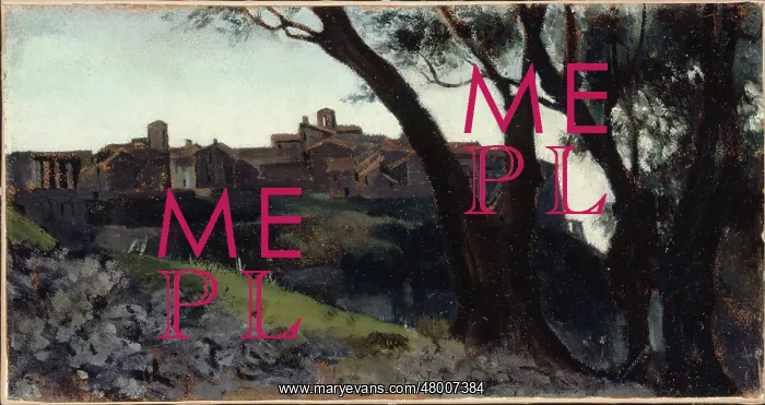 : Italian landscape, village at twilight : Italian landscape, village at twilight