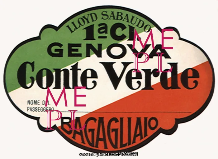 : Italian Luggage Tag : Italian Luggage Tag