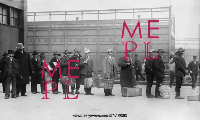 : Italian men await admission processing at ? : Italian men await admission processing at ?