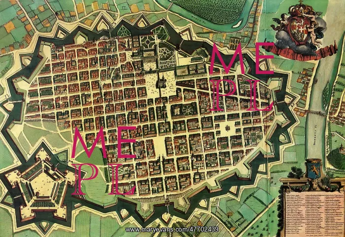  : Italian Town with Citadel 1663
