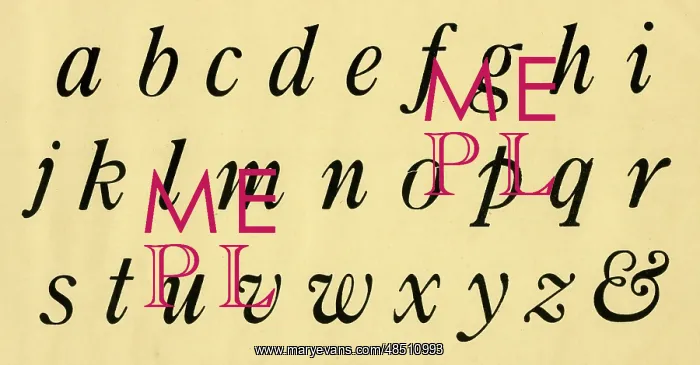  : Italic alphabet, lower case A-Z