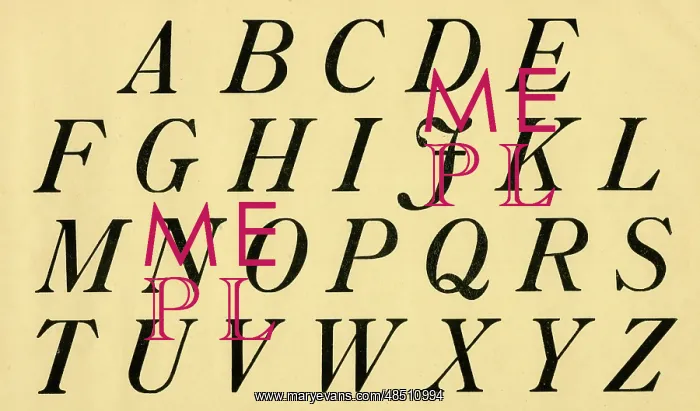  : Italic alphabet, upper case A-Z