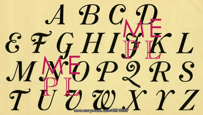  : Italic alphabet, upper case script A-Z