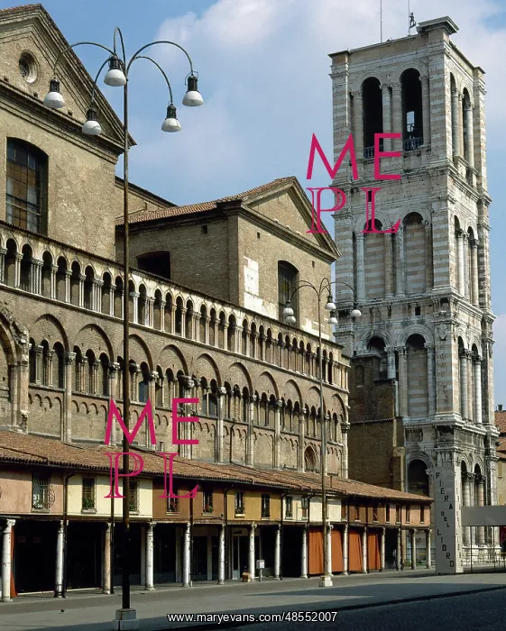 : Italy. Ferrara. Emilia-Romagna. Cathedral.The bell tower. 15 : Italy. Ferrara. Emilia-Romagna. Cathedral.The bell tower. 15