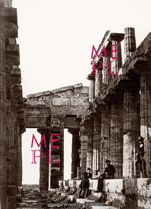 : Italy - interior of temple at Paestum : Italy - interior of temple at Paestum