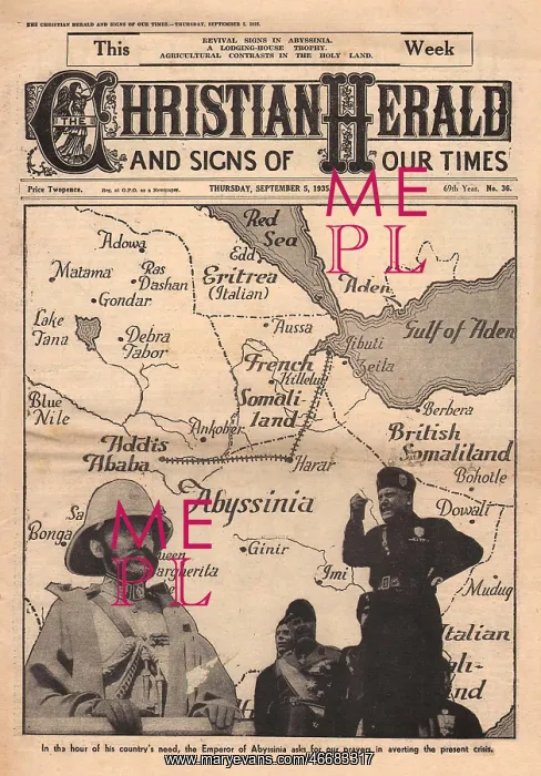: Italy invades Abyssinia : Italy invades Abyssinia