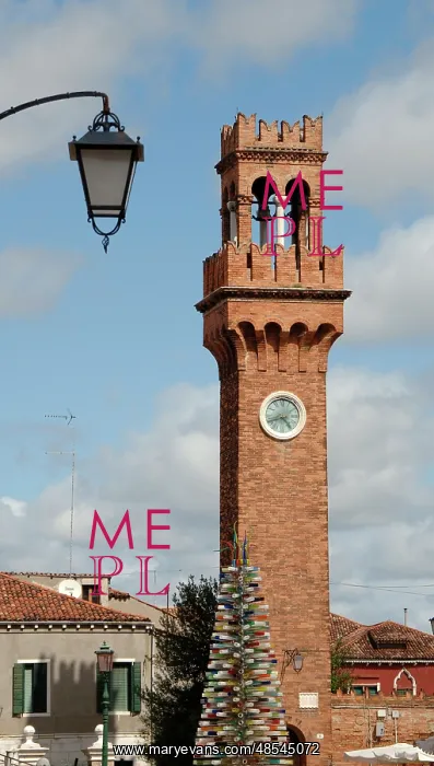  : Italy. Island of Murano. Clock tower