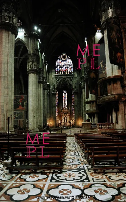 : Italy. Milan. Cathedral. Gothic. 15th century. Interior : Italy. Milan. Cathedral. Gothic. 15th century. Interior
