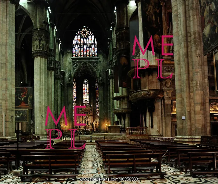 : Italy. Milan. Cathedral. Gothic. 15th century. Interior : Italy. Milan. Cathedral. Gothic. 15th century. Interior