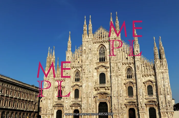 : Italy. Milan. Cathedral. Gothic. 14th century. Exterior. Fac : Italy. Milan. Cathedral. Gothic. 14th century. Exterior. Fac