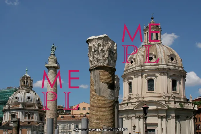  : Italy. Rome. Forum of Trajan. Trajan's Column, ruins of Basi