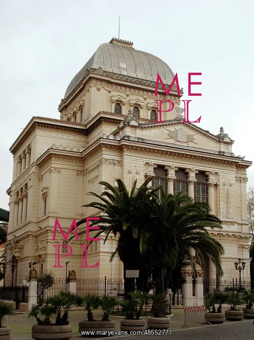 : Italy. Rome. Great Synagogue of Rome, 1901-1904. Exterior : Italy. Rome. Great Synagogue of Rome, 1901-1904. Exterior