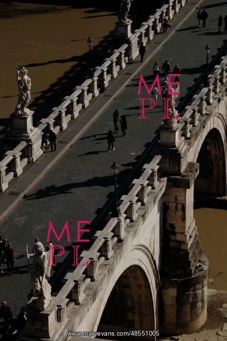 : Italy. Rome. Saint Angelo Bridge (1668-1671). Aerial view : Italy. Rome. Saint Angelo Bridge (1668-1671). Aerial view