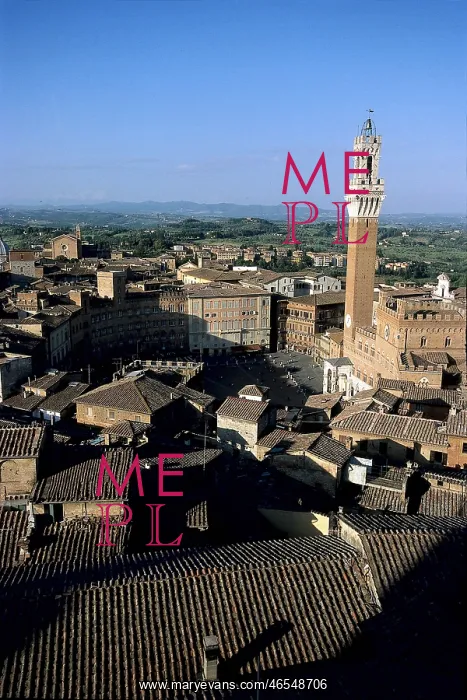: ITALY. Siena. General view of the city with Piazza : ITALY. Siena. General view of the city with Piazza