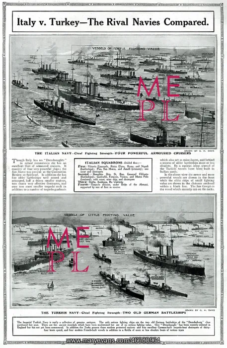 : Italy v. Turkey, rival navies compared, by G. H. Davis : Italy v. Turkey, rival navies compared, by G. H. Davis