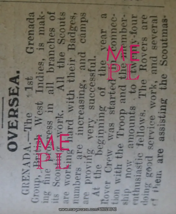 : Item from The Scout newspaper : Item from The Scout newspaper