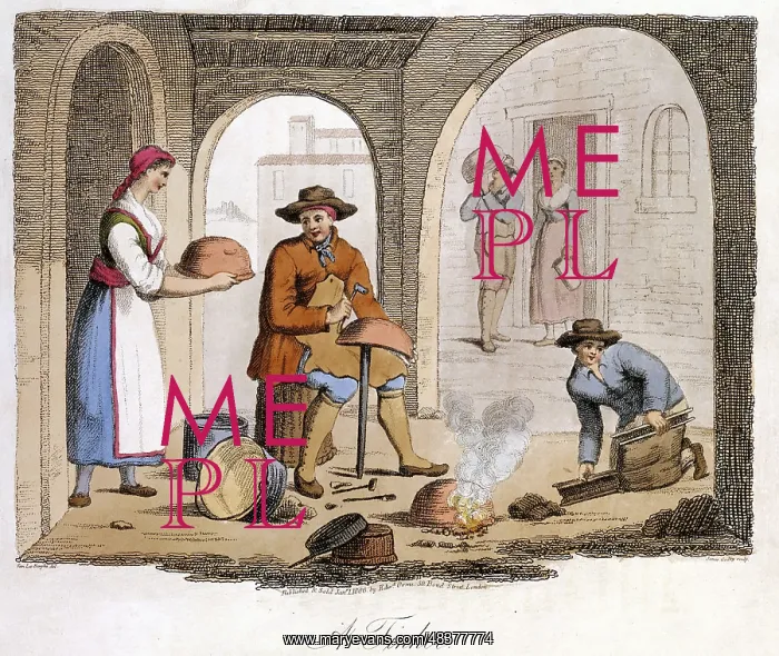 : Itinerant Tinker and his boy assistant: Woman : Itinerant Tinker and his boy assistant: Woman