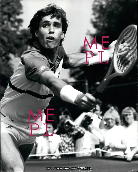 : Ivan Lendl in tennis match at Wimbledon : Ivan Lendl in tennis match at Wimbledon