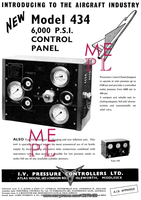 : I.V.Pressure Controllers - Valves For Aircraft & Missiles : I.V.Pressure Controllers - Valves For Aircraft & Missiles