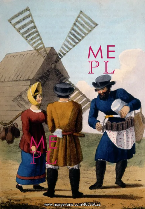 : An Izbitenchik, a Carpenter and a Milkmaid - Russia : An Izbitenchik, a Carpenter and a Milkmaid - Russia