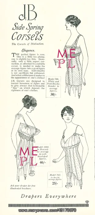 : J. B. Side Spring Corsets Advertisement : J. B. Side Spring Corsets Advertisement