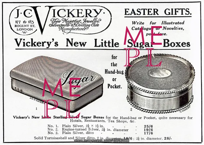 : J C Vickery sugar boxes, WW1 rationing : J C Vickery sugar boxes, WW1 rationing