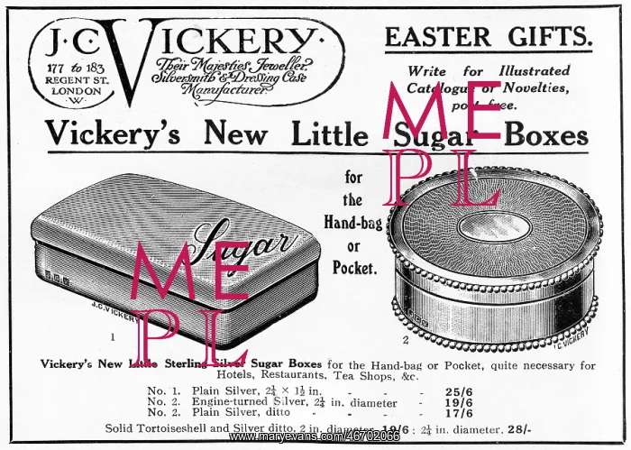 : J C Vickery sugar boxes, WW1 rationing : J C Vickery sugar boxes, WW1 rationing