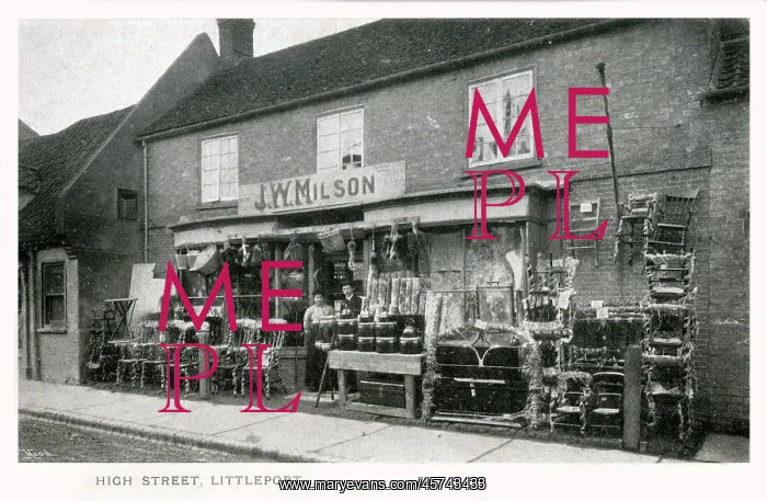 : J. W. Milsom General Hardware Store, High Street, Littleport : J. W. Milsom General Hardware Store, High Street, Littleport