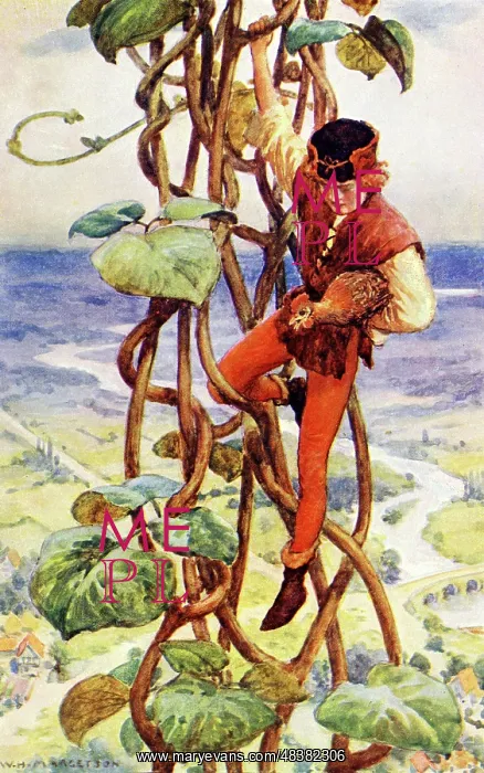 : Jack and the Beanstalk, descending with the hen : Jack and the Beanstalk, descending with the hen