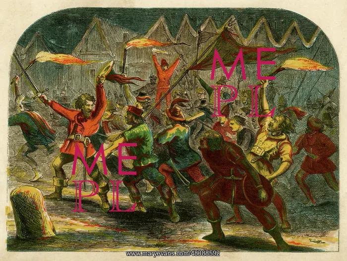 : Jack Cade attacking London by night : Jack Cade attacking London by night
