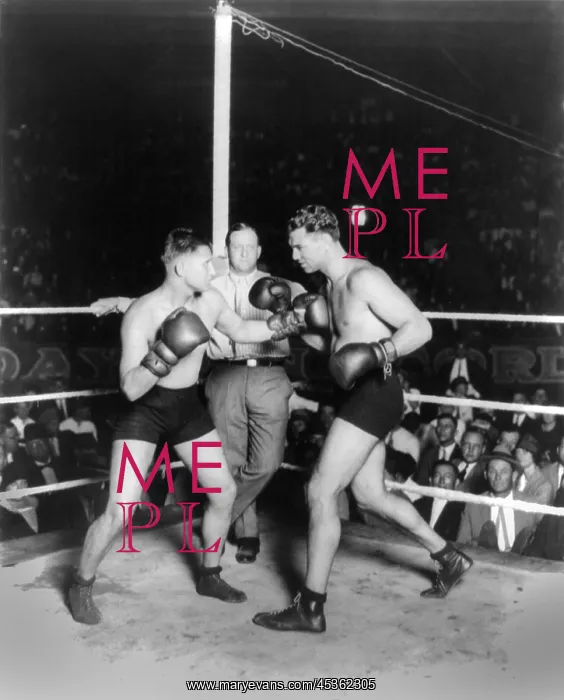: Jack Dempsey boxing with his trainer and sparring : Jack Dempsey boxing with his trainer and sparring