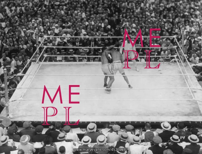 : Jack Dempsey and Georges Carpentier boxing for the : Jack Dempsey and Georges Carpentier boxing for the