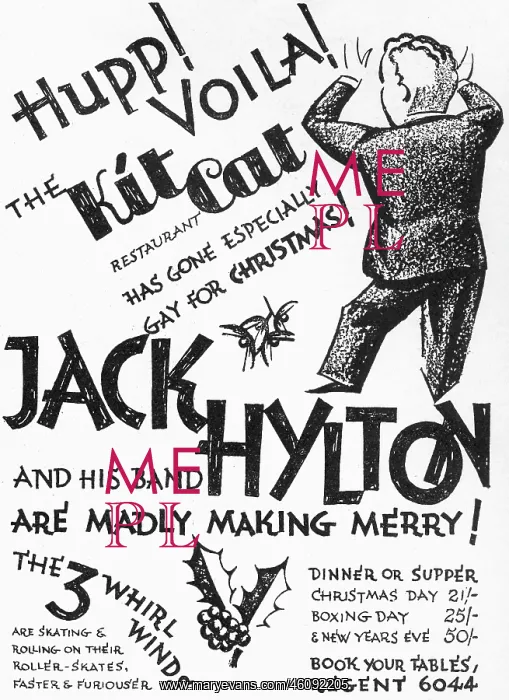 : Jack Hylton at the Kit-Cat Restaurant : Jack Hylton at the Kit-Cat Restaurant
