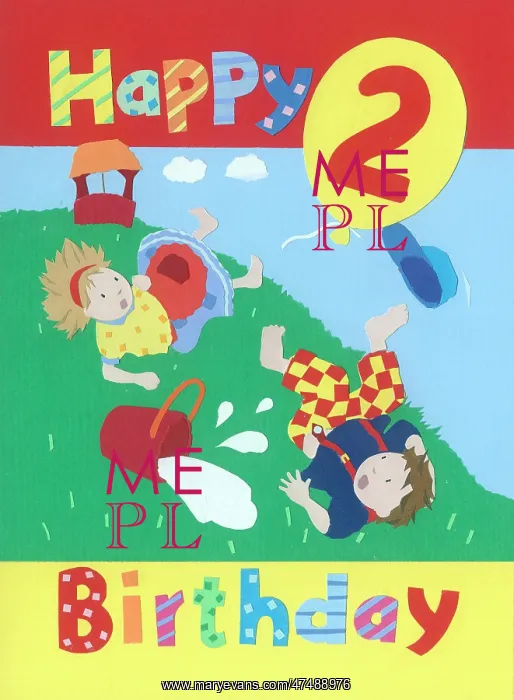 : Jack and Jill, 2 balloon & Happy Birthday : Jack and Jill, 2 balloon & Happy Birthday