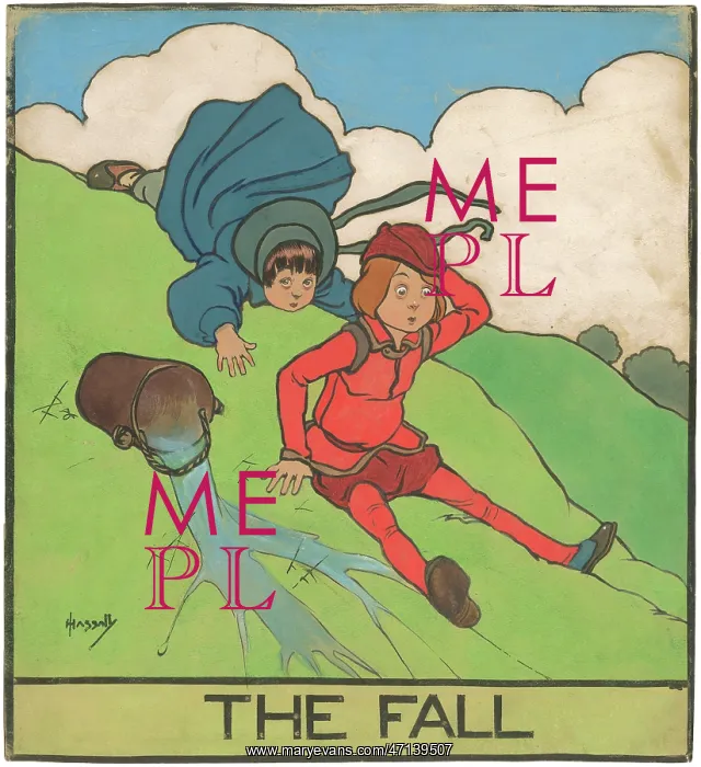: Jack and Jill - The Fall by John Hassall : Jack and Jill - The Fall by John Hassall