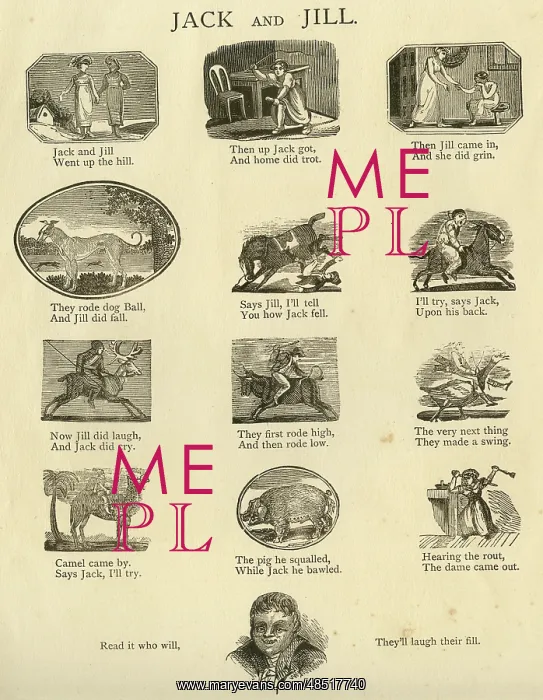  : Jack and Jill, nursery rhyme scenes
