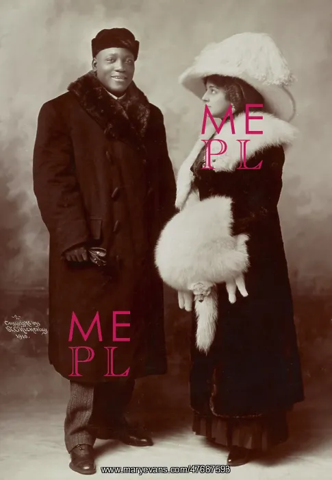 : Jack Johnson and His First Wife Etta, 1910 : Jack Johnson and His First Wife Etta, 1910