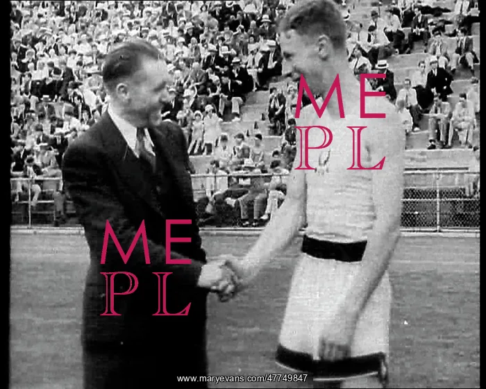 : Jack Lovelock Shaking Hands With Someone as Crowds Watch : Jack Lovelock Shaking Hands With Someone as Crowds Watch