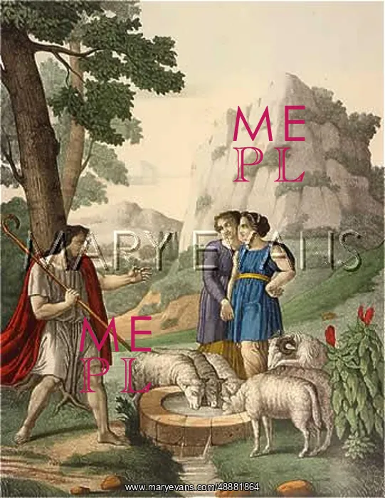 : JACOB GUARDING SHEEP : JACOB GUARDING SHEEP