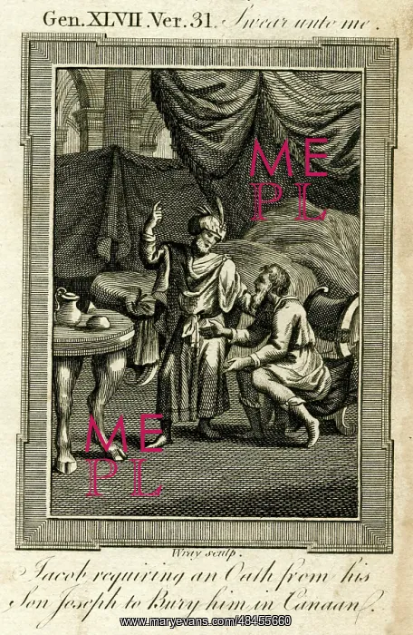 : Jacob requiring an oath from his son Joseph : Jacob requiring an oath from his son Joseph