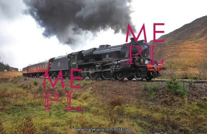 : The Jacobite, steam train, Highlands, Scotland : The Jacobite, steam train, Highlands, Scotland