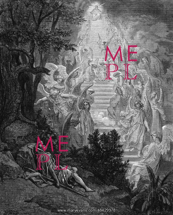 : Jacob's dream of a stairway leading to heaven : Jacob's dream of a stairway leading to heaven