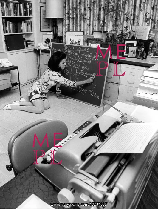 : Jacqueline Susann charting out her novel-in-progress, ? : Jacqueline Susann charting out her novel-in-progress, ?