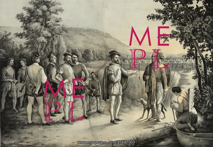 : Jacques Cartier, his first interview with the Indians at Hoc : Jacques Cartier, his first interview with the Indians at Hoc