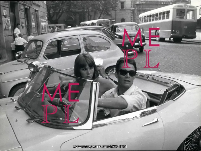 : Jacques Charrier, French actor, and girlfriend Francine : Jacques Charrier, French actor, and girlfriend Francine