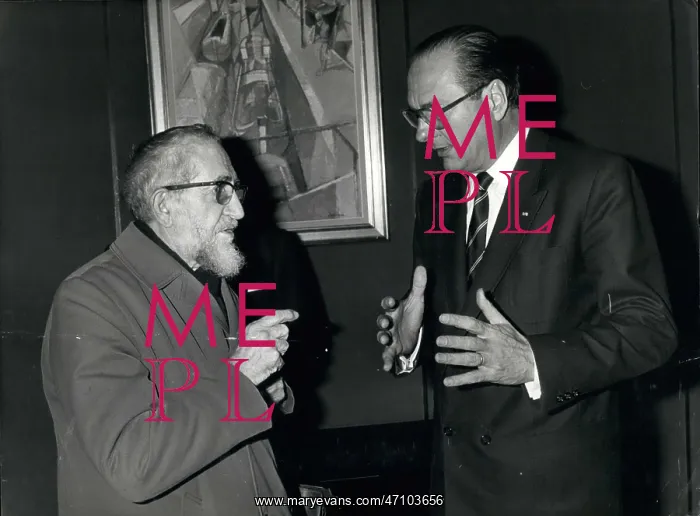 : Jacques Chirac, Mayor of Paris, and Father Pierre : Jacques Chirac, Mayor of Paris, and Father Pierre