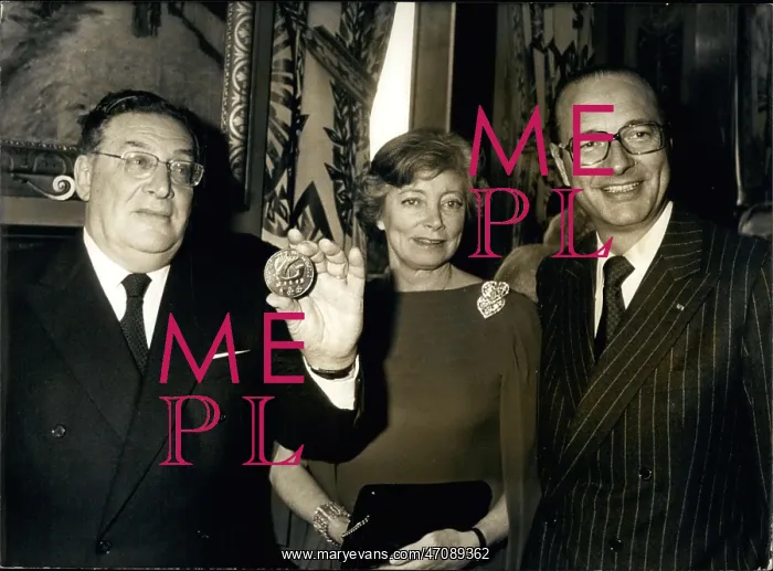 : Jacques Chirac, Mayor of Paris, and Leon Zitrone : Jacques Chirac, Mayor of Paris, and Leon Zitrone